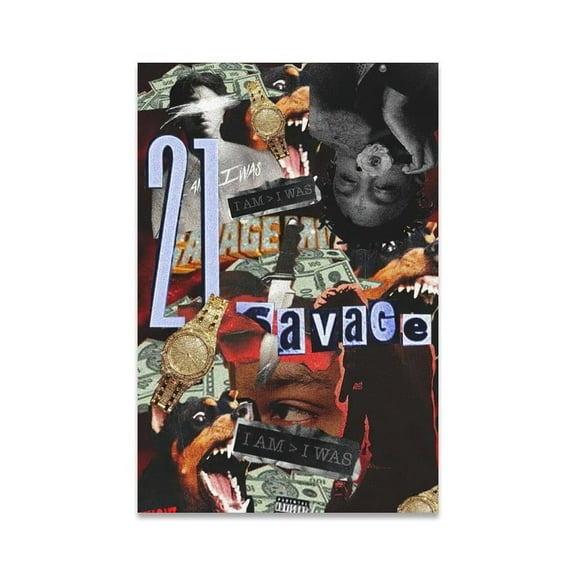 Rapper 21 Savage Poster Posters for Room Aesthetic  Music Wall Art Prints for Teen Bedroom, Dorm, Office Decor And Gift Ideas