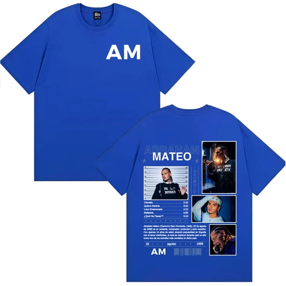 Rapper Abraham Mateo 2025 tour t-shirt men's clothing fashion short sleeve shirt unisex 100% cotton