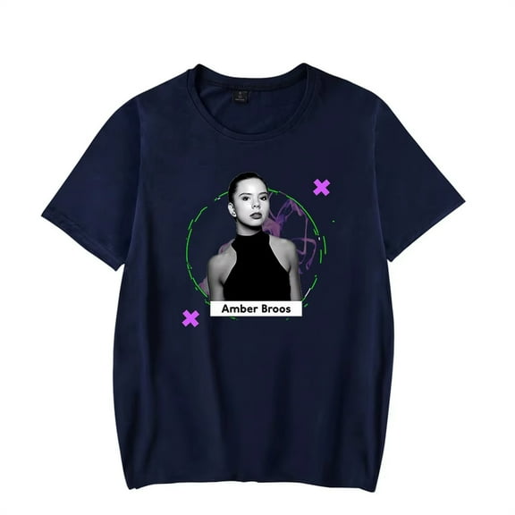 Rapper Amber Broos Merch T-Shirt Women Men Crewneck Short Sleeve Fashion Casual Tee