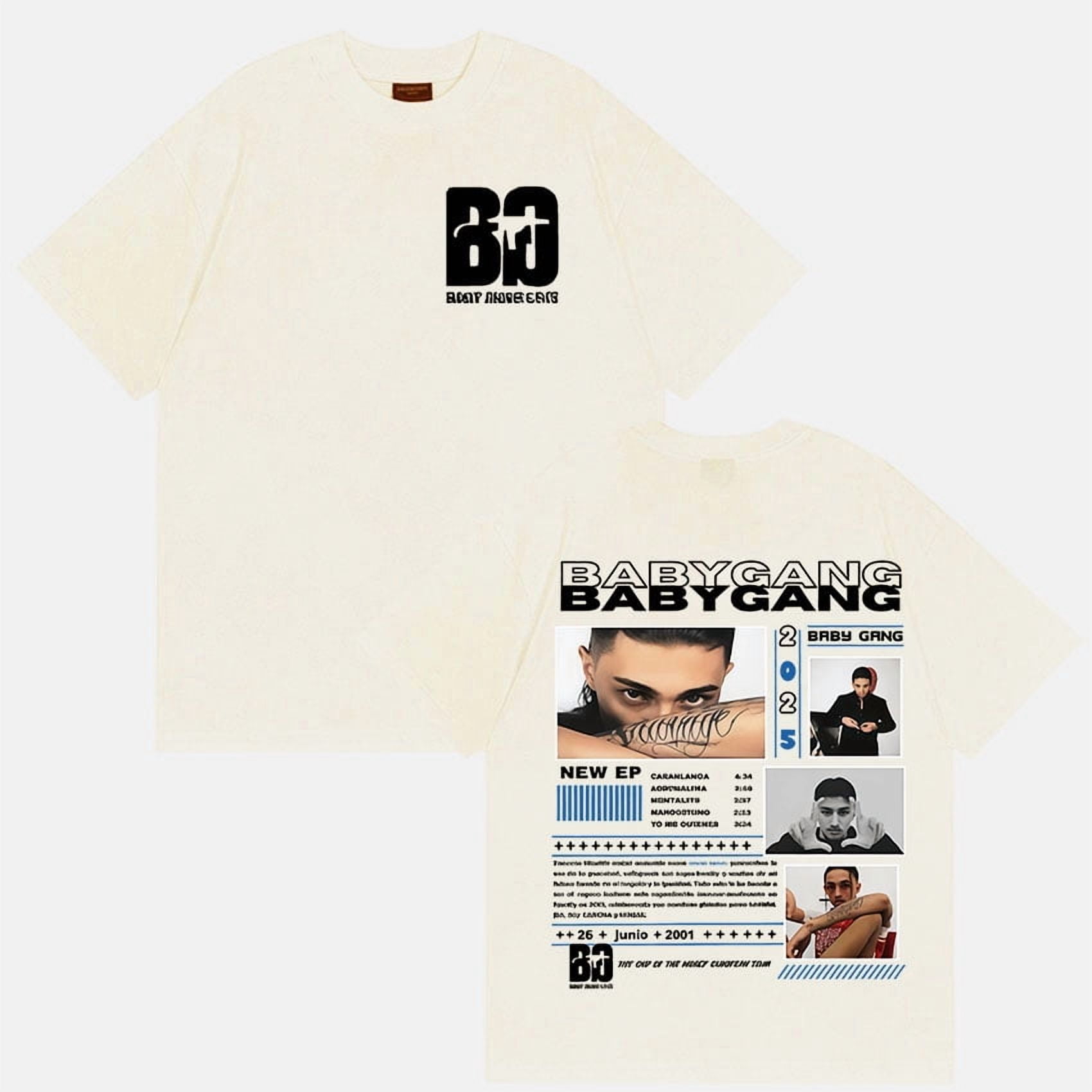Rapper Baby Gang Tour 2025 Merchandise T-Shirt Gothic Short Sleeve