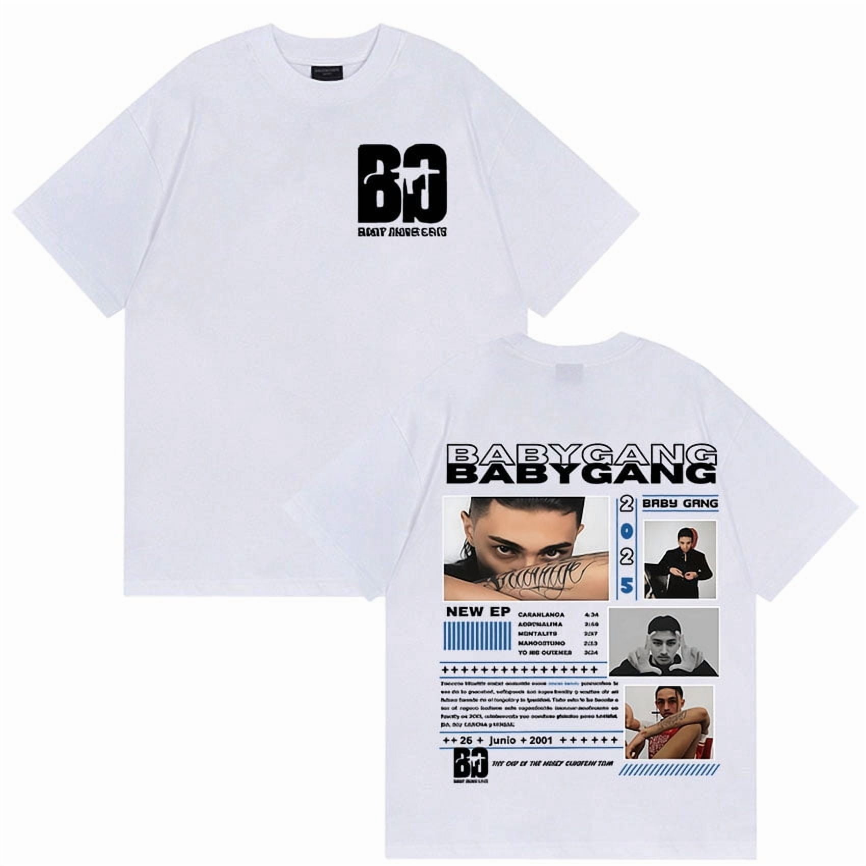Rapper Baby Gang Tour 2025 Merchandise T-Shirt Gothic Short Sleeve