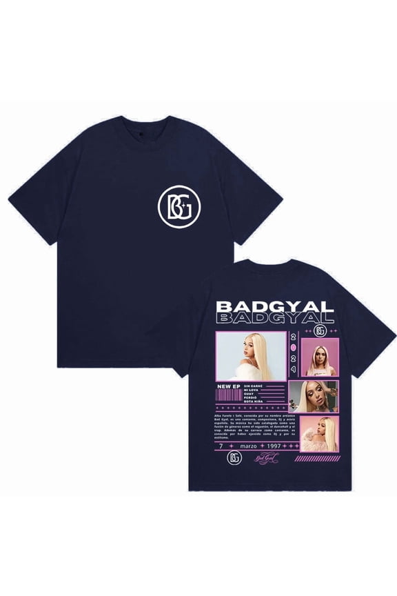 Rapper Bad Gyal 2025 Album Tour Graphic T-Shirt - Vintage Aesthetic Streetwear, Men Women Pure Cotton Short Sleeve Tees