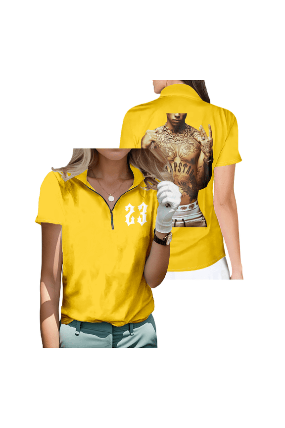Rapper Central Cee Zip Short sleeved T-shirt Cosplay Zip Clothes Hip Hop Top Tee