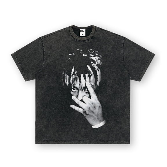 Rapper Cotton Juice Vintage Hip Hop Tees Fashion Wrld Short Sleeve O-Neck Washed Oversized Loose T-Shirts Men