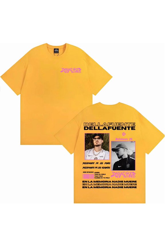 Rapper Dellafuente performance graphic T-shirt for men and women, street style T-shirt, casual and comfortable ultra cotton oversized T-shirt.