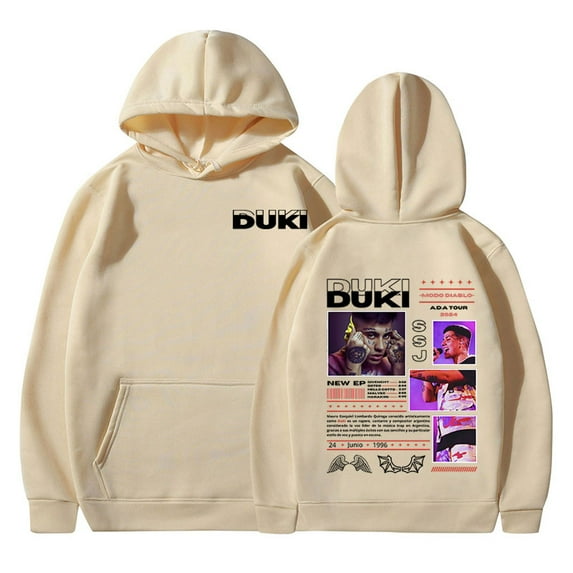 Rapper Duki Album Hoodies 2025 Tour Merch Long Sleeve Pullover Men Women Clothing Casual Fleece Oversized Sweatshirts Streetwear