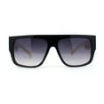 thumbnail image 1 of Rapper Flat Top Thick Metalic Chain Arm Plastic Sunglasses Black Gold - Smoke, 1 of 4