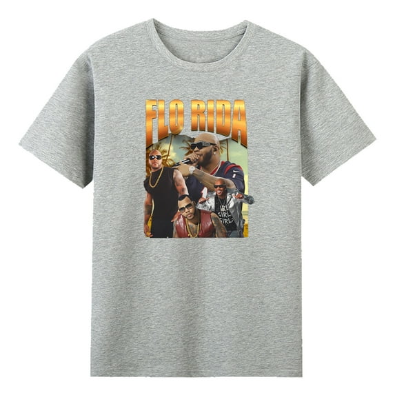 Rapper Flo Rida Merch Vintage T-shirt Short Sleeve Cotton Tee Women Men Streetwear Tops