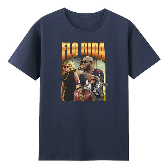 Rapper Flo Rida Merch Vintage T-shirt Short Sleeve Cotton Tee Women Men Streetwear Tops
