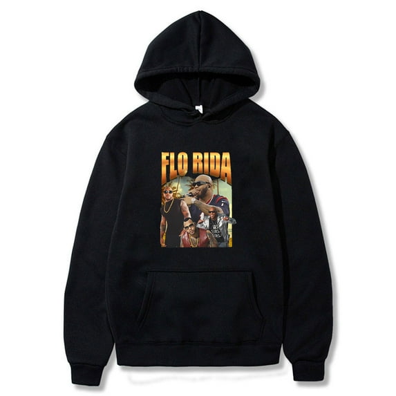 Rapper Flo Rida Vintage Hoodie Long Sleeve Streetwear Women Men Hooded Sweatshirts