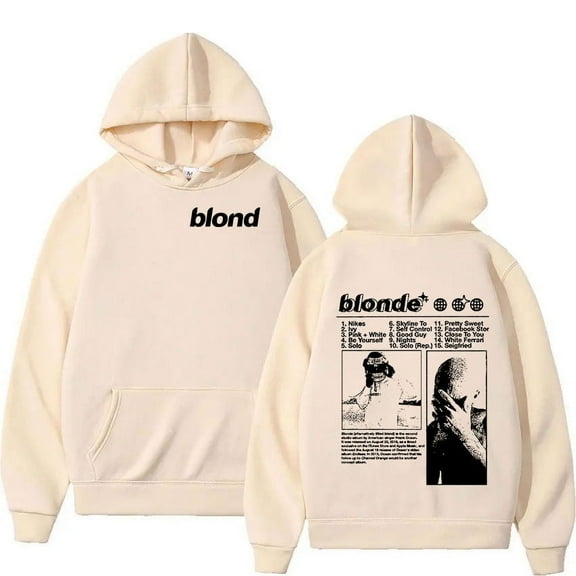 Rapper Frank Album Hoodie Men's Retro Fashion Blond Ocean Merch Oversized Sweatshirt Y2k Pullover Hoodies Streetwear