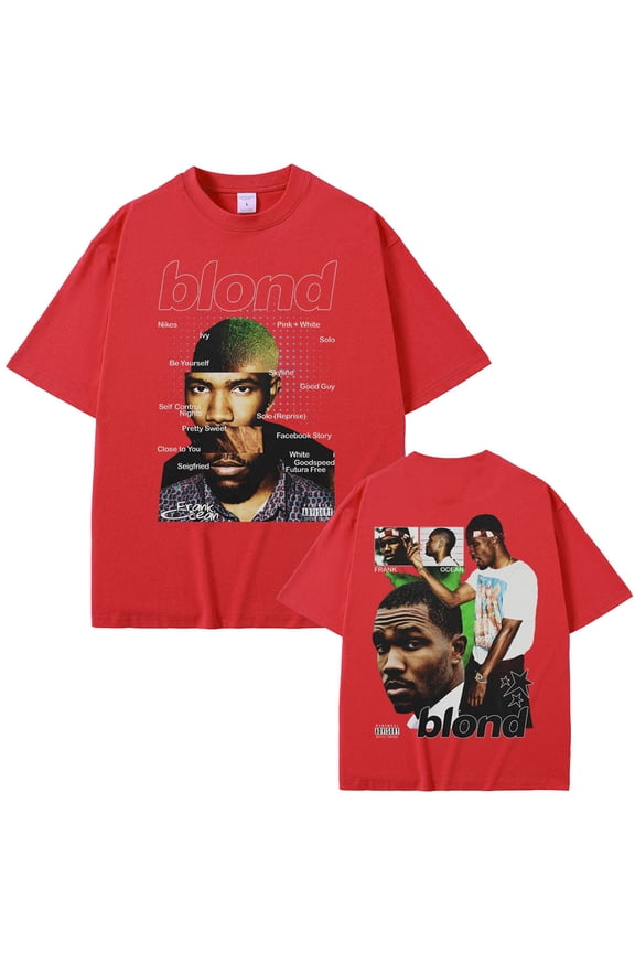 Rapper Hip Hop Unisex 2Side T-shirts Fashion Music T Shirts Vintage Graphic Tshirt Men Cotton Short Sleeve Tees Streetwear Graphic Tee Gift, Retro Music Aesthetic, Retro Vibes RED