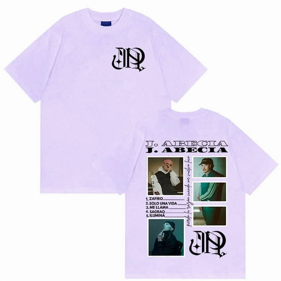Rapper J Abecia Tour 2025 Merch Graphic TShirt Men's High Quality Retro Oversized Cotton T-shirt Hip-hop Loose Clothing T Shirts