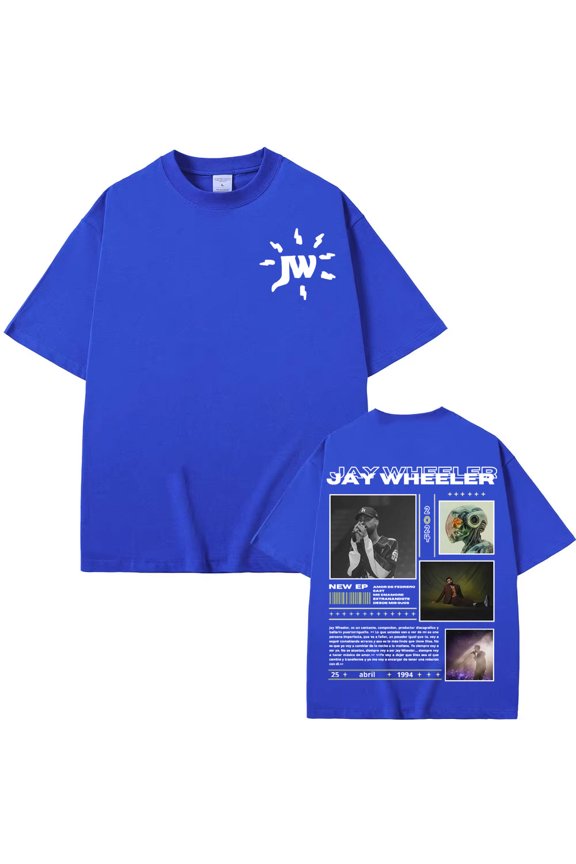 Rapper Jay Wheeler 2025 Album Tour T Shirt - New Style 90s Retro Streetwear Tees, Unisex Fashion Hip Hop Cozy Cotton Oversized Short Sleeve
