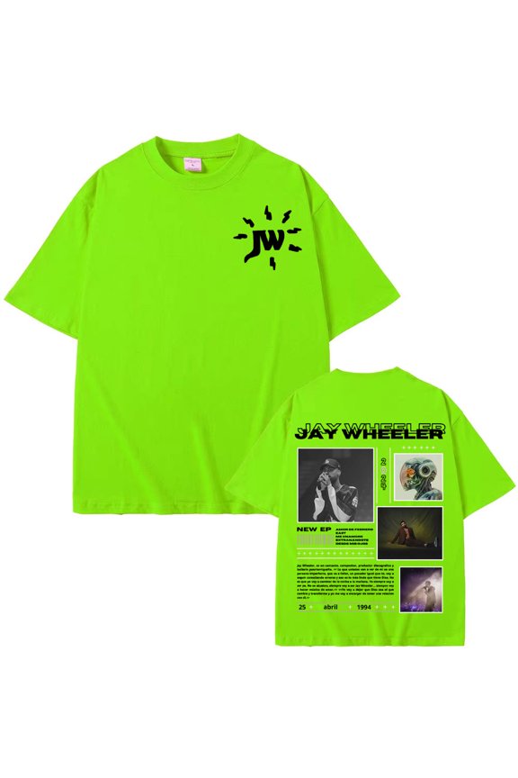 Rapper Jay Wheeler 2025 Album Tour T Shirt - New Style 90s Retro Streetwear Tees, Unisex Fashion Hip Hop Cozy Cotton Oversized Short Sleeve