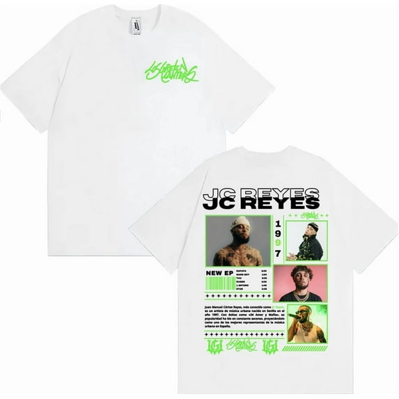 Rapper Jc Reyes 2025 album T-shirt for men and women, vintage hip hop fashion T-shirt, 100% pure cotton loose T-shirt, streetwear.
