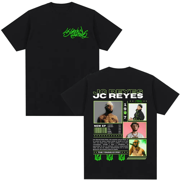 Rapper Jc Reyes Album Tour 2025 T-Shirts for Women Men Short Sleeves Streetwear T-Shirt Fans Tops Tees Round Neck