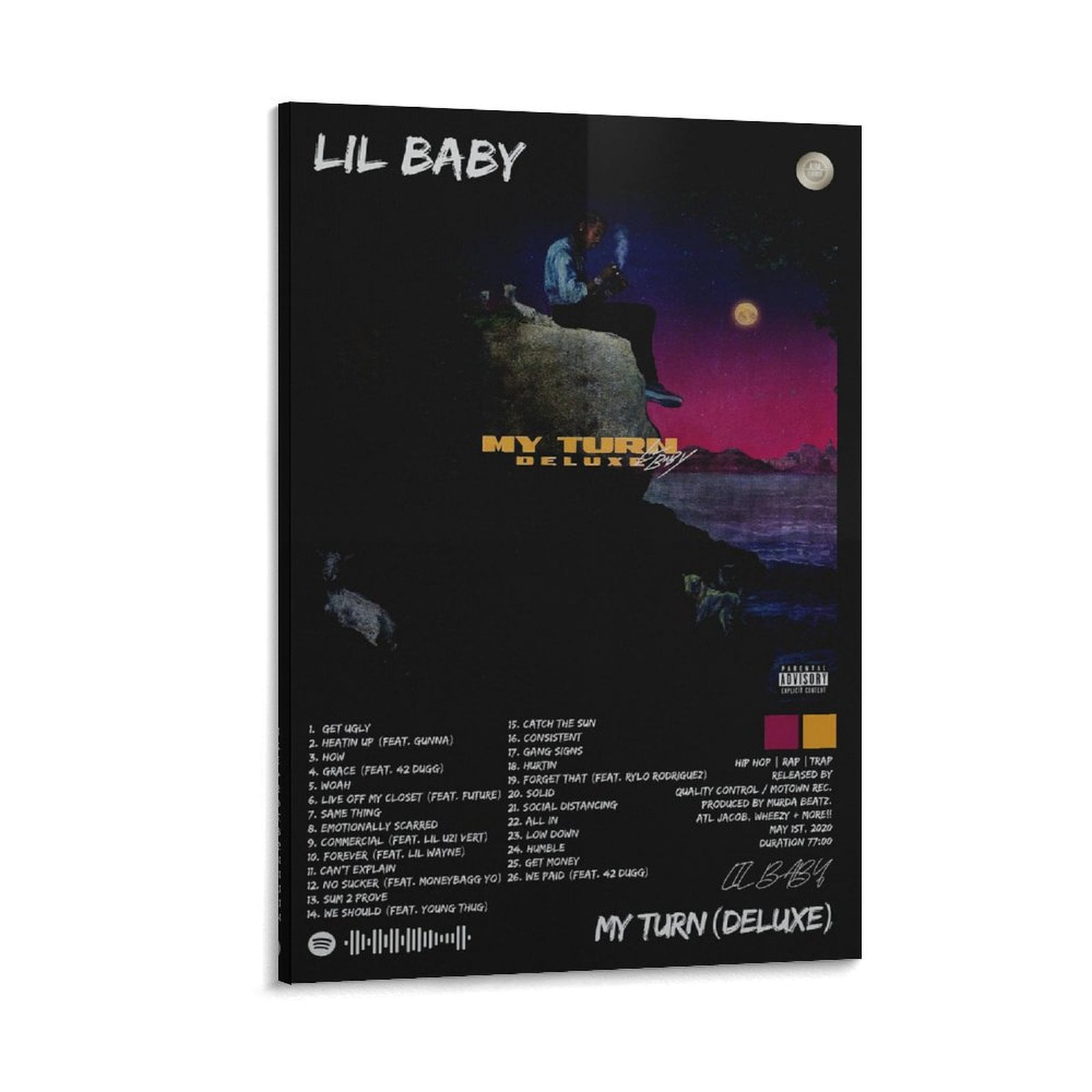 Rapper Lil Singer Baby Rap Hip Hop My Turn Music Album Cover Poster (3 ...