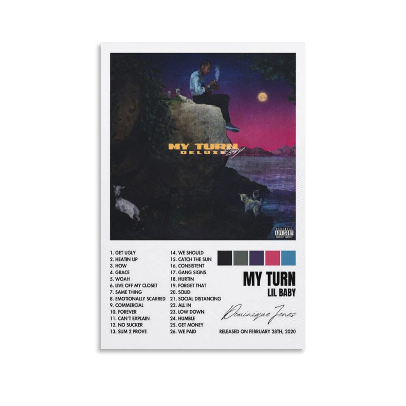 Rapper Lil Singer Baby Rap Hip Hop My Turn Music Album Cover Poster (7 ...