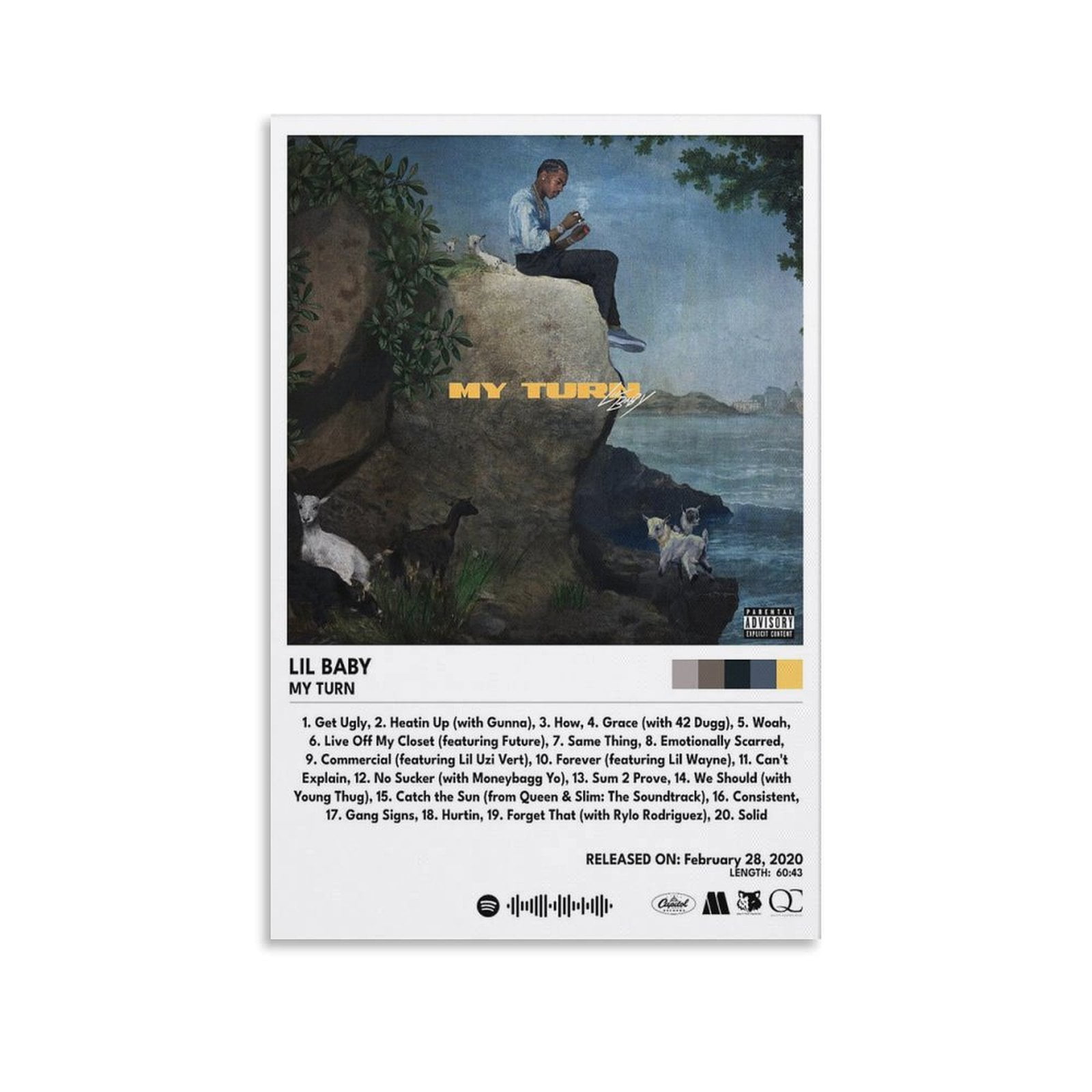 Rapper Lil Singer Baby Rap Hip Hop My Turn Music Album Cover Poster (9 ...