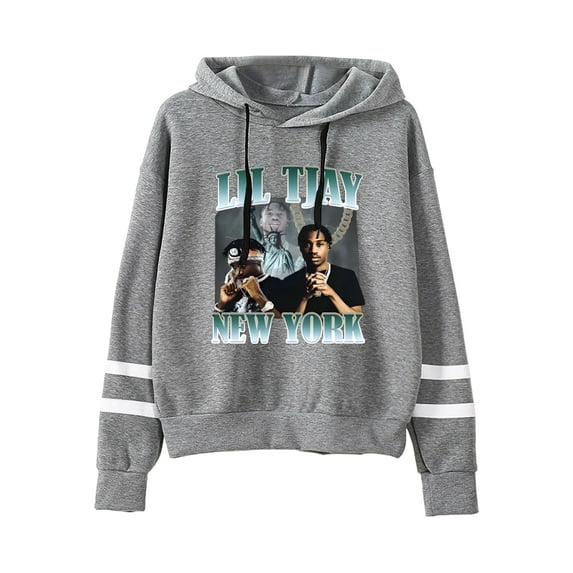 Rapper Lil Tjay Pocketless Hoodie Sweatshirts Pullover Streetwear Casual Women Man Fashion