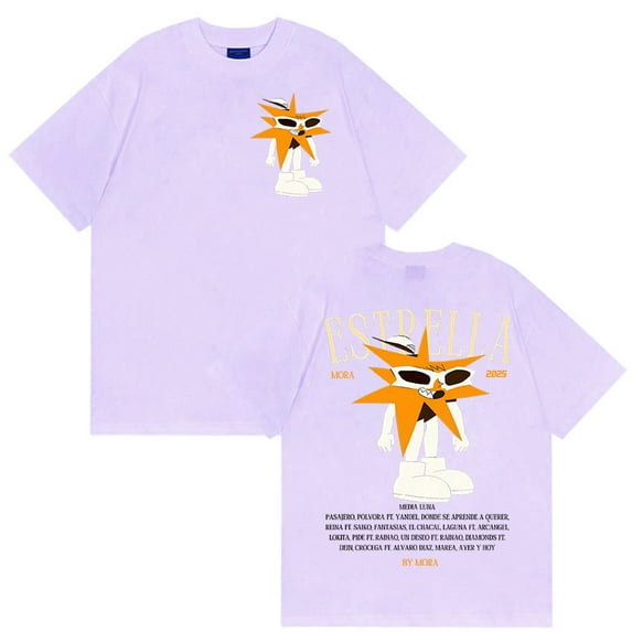 Rapper MORA Tour 2025 Merch T Shirt Men's Women Vintage High Quality Fashion T-shirts Hip Hop Clothing Oversized Cotton T-shirt