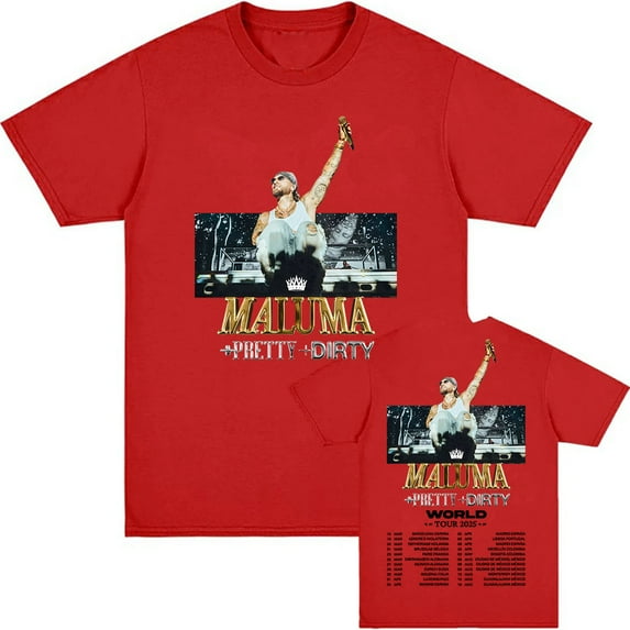 Rapper Maluma World Tour 2025 Tshirts Maluma Singer Printing T-shirt Summer Short Sleeve Mens T Shirt Grunge Style Fashion Tees
