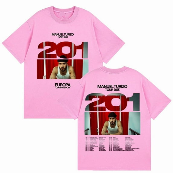 Rapper Manuel Turizo Tour 2025 Loose Short Sleeve T-Shirt Vintage Oversized Cotton T-Shirt Streetwear