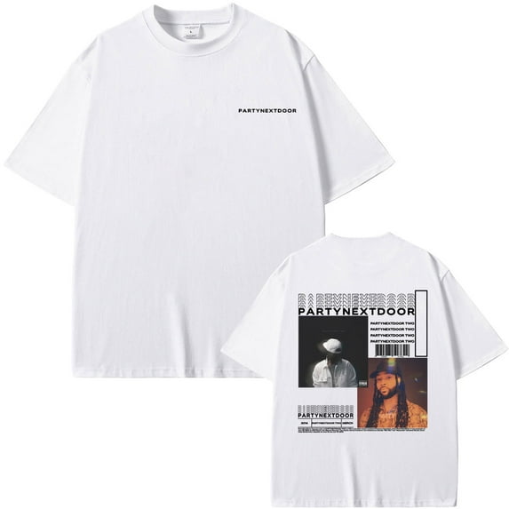 Rapper Partynextdoor Partynextdoor Two Album Double Sided Print Tshirt Male Hip Hop Vintage T-shirts Men's Oversized Streetwear