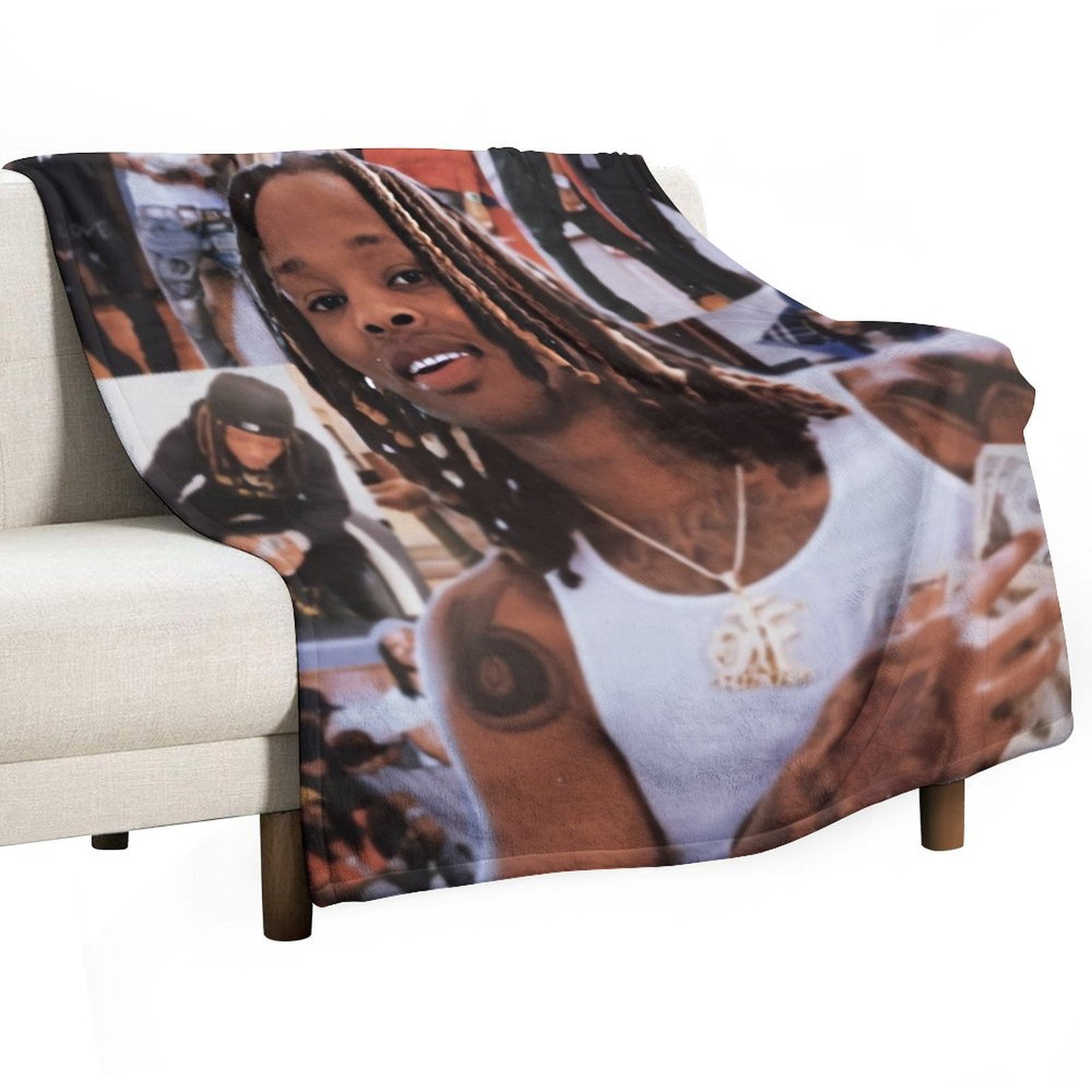 Rapper Poster King Von Luxury Flannel Blanket - Super Soft Anti