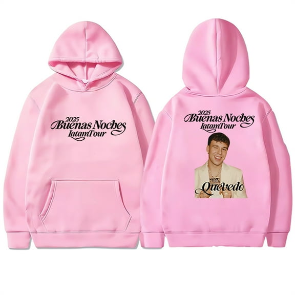 Rapper QUEVEDO Buenas Noches 2025 Tour Hoodies Women Men Long Sleeve Casual Sweatshirt Clothes