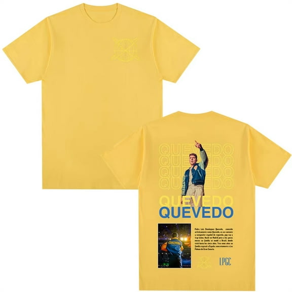 Rapper QUEVEDO Buenas Noches 2025 Tour T-Shirt Unisex Short Sleeve Round Neck Tee Streetwear