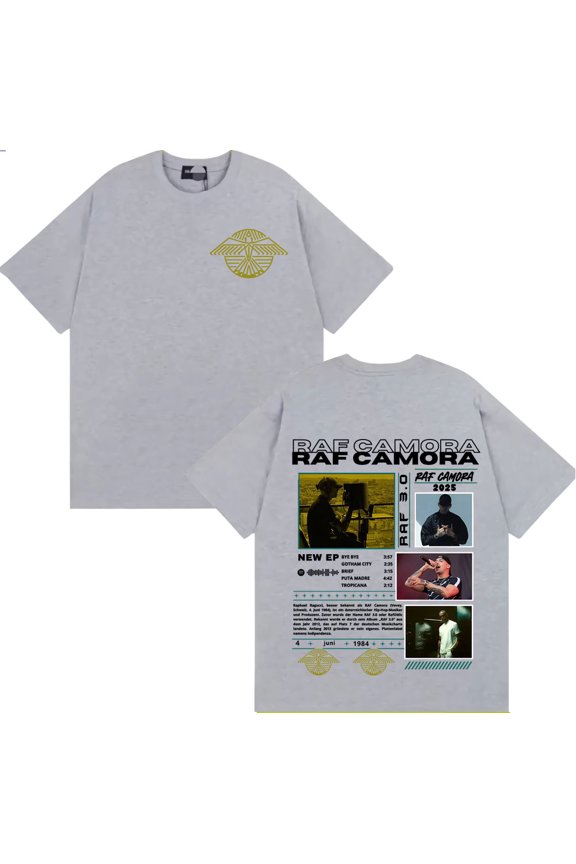 Rapper Raf Camora Tour 2025 Graphic Print T Shirts Men Women Hip Hop Pop Music Oversized T-shirt Casual Loose T Shirt Streetwear
