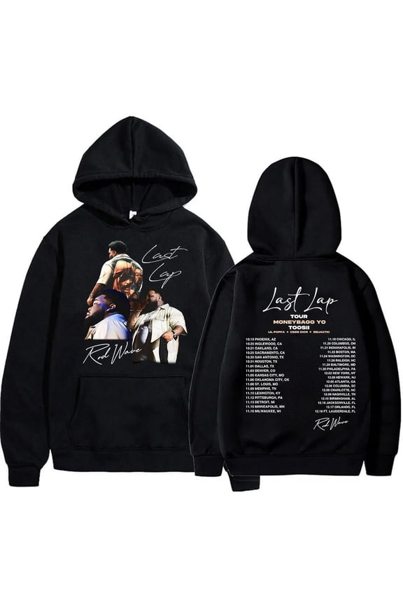 Rapper Rod Wave Last Lap Merch Hoodies Streetwear Y2k Hoodie Harajuku fashion Pullover Oversized Fleece Sweatshirt Long Sleeve Printed Hoody
