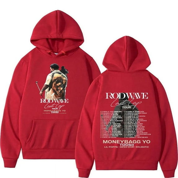 Rapper Rod Wave Last Lap Tour 2024 Album Hoodie Men's Hip Hop Retro Pullover Sweatshirt Y2k Fashion Oversized Hoodies Streetwear