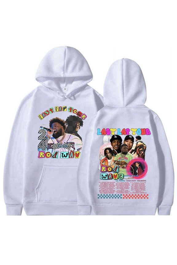 Rapper Rod Wave Last Lap Tour 2024 Hoodies Men Women Clothing Fashion Hip Hop Vintage Oversized Hooded Sweatshirts Streetwear