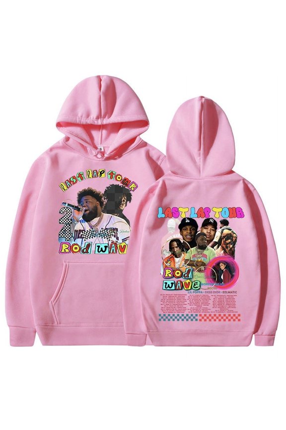 Rapper Rod Wave Last Lap Tour 2024 Hoodies Men Women Clothing Fashion Hip Hop Vintage Oversized Hooded Sweatshirts Streetwear