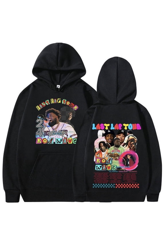 Rapper Rod Wave Last Lap Tour 2024 Hoodies Men Women Clothing Fashion Hip Hop Vintage Oversized Hooded Sweatshirts Streetwear