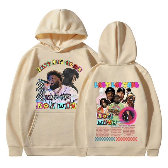 Rapper Rod Wave Last Lap Tour 2024 Hoodies Men Women Clothing Fashion Hip Hop Vintage Oversized Hooded Sweatshirts Streetwear