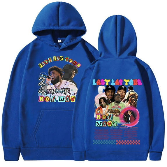 Rapper Rod Wave Last Lap Tour 2024 Hoodies Men Women Clothing Fashion Hip Hop Vintage Oversized Hooded Sweatshirts Streetwear