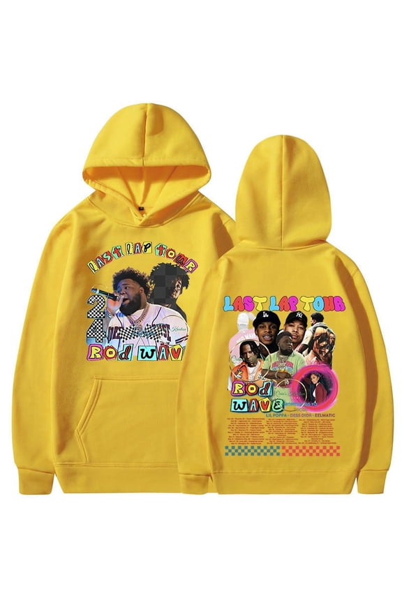 Rapper Rod Wave Last Lap Tour 2024 Hoodies Men Women Clothing Fashion Hip Hop Vintage Oversized Hooded Sweatshirts Streetwear