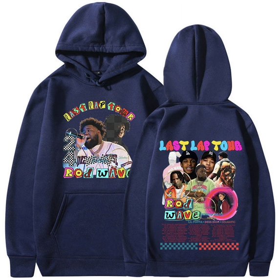 Rapper Rod Wave Last Lap Tour 2024 Hoodies Men Women Clothing Fashion Hip Hop Vintage Oversized Hooded Sweatshirts Streetwear