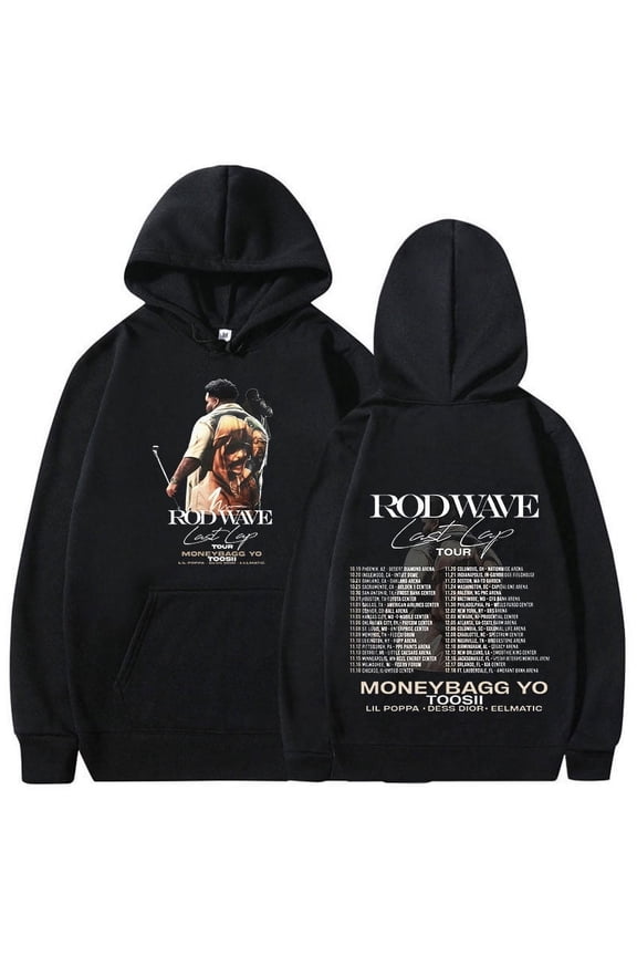 Rapper Rod Wave Last Lap Tour 2024 Print Hoodie Men Women Retro Fashion Pullover Sweatshirt Hip Hop Oversized Hoodies Streetwear