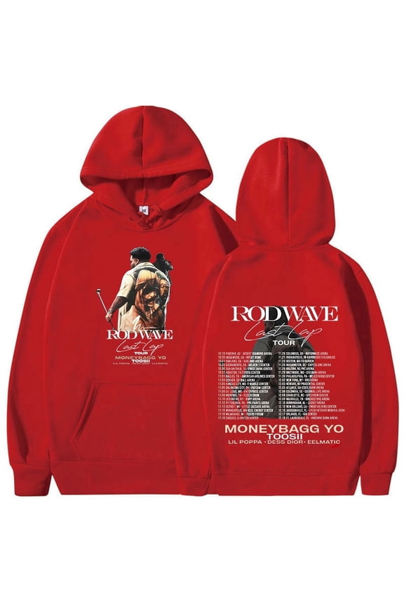 Rapper Rod Wave Last Lap Tour 2024 Print Hoodie Men Women Retro Fashion Pullover Sweatshirt Hip Hop Oversized Hoodies Streetwear
