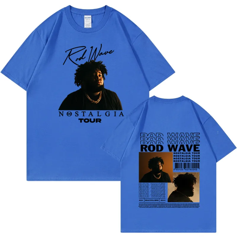 Blererod Rapper Rapper Rod Wave Last Lap Tour 2025 Print T Shirt Men's Hip Hop Retro ...