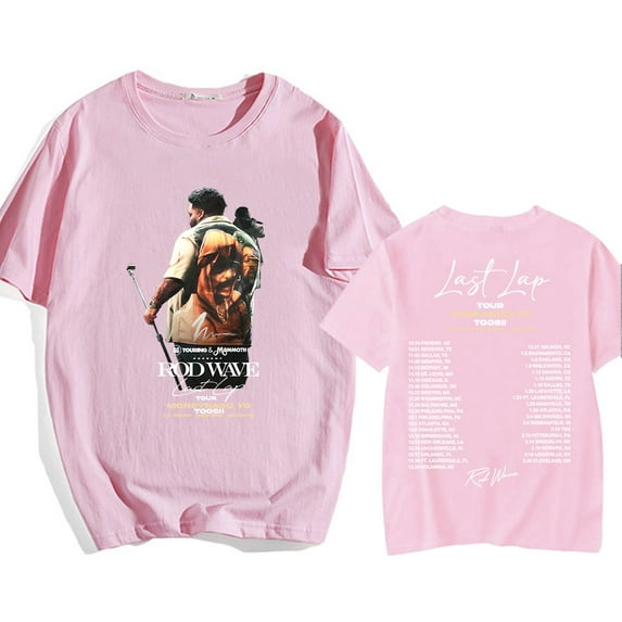 Rapper Rod Wave Last Lap Tour 2025 Print T Shirt Men's Hip Hop Retro Gothic Fashion Oversized T-shirt Harajuku Tees Streetwear