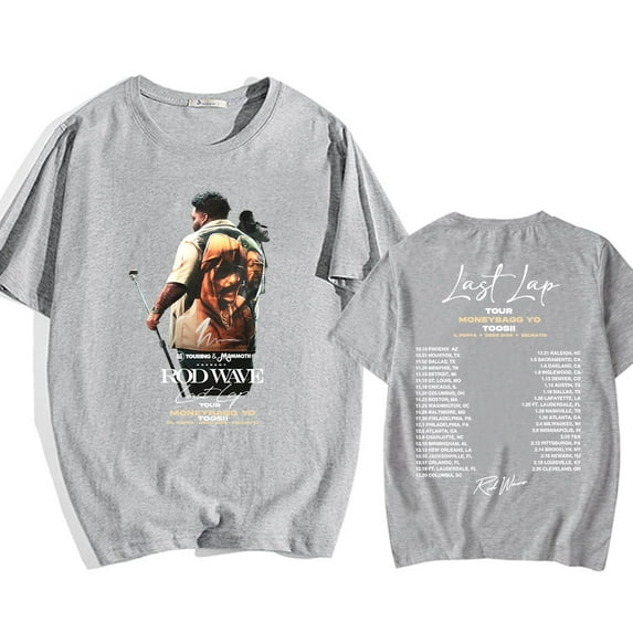 Rapper Rod Wave Last Lap Tour 2025 Print T Shirt Men's Hip Hop Retro Gothic Fashion Oversized T-shirt Harajuku Tees Streetwear