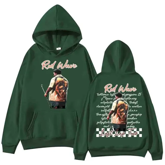 Rapper Rod Wave Merch Hoodie Last Lap 2025 Tour Harajuku Pullover Tops Man Woman Sweatshirt Fans Gift