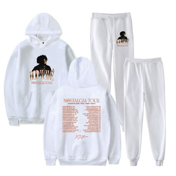 Rapper Rod Wave Merch Hoodie Last Lap Tour 2025 Jogger Pants Two Piece Set Sweatshirt+Sweatpants 2023 World Tour Merch Clothes Women Men's Set