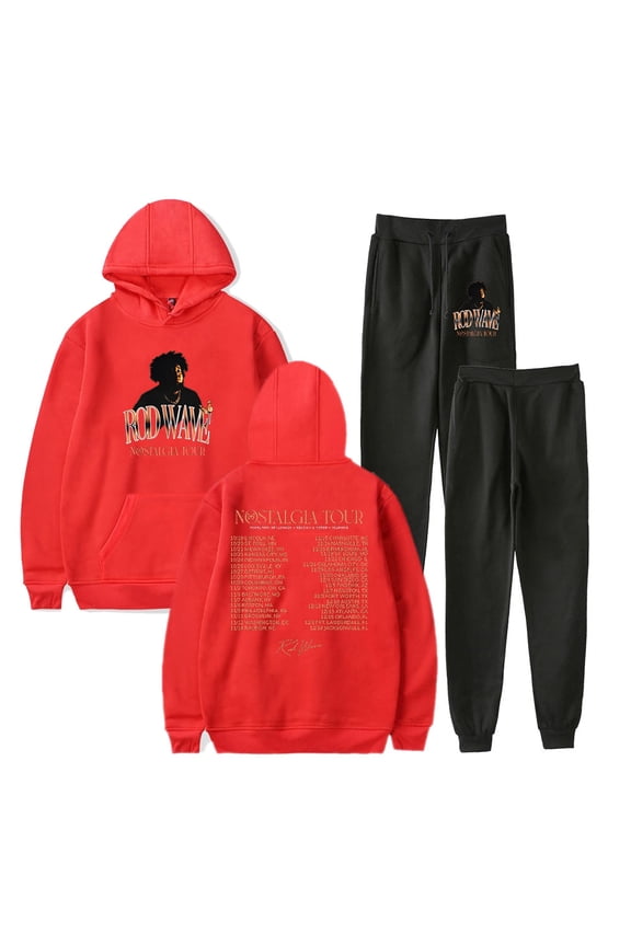 Rapper Rod Wave Merch Hoodie Last Lap Tour 2025 Jogger Pants Two Piece Set Sweatshirt+Sweatpants 2023 World Tour Merch Clothes Women Men's Set